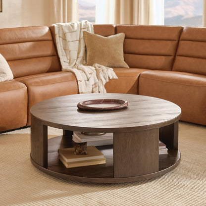 Neo - Round Cocktail Table - Rich Brown