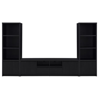 Winfield - 3-Sheld Media Tower Entertainment Pier - Black