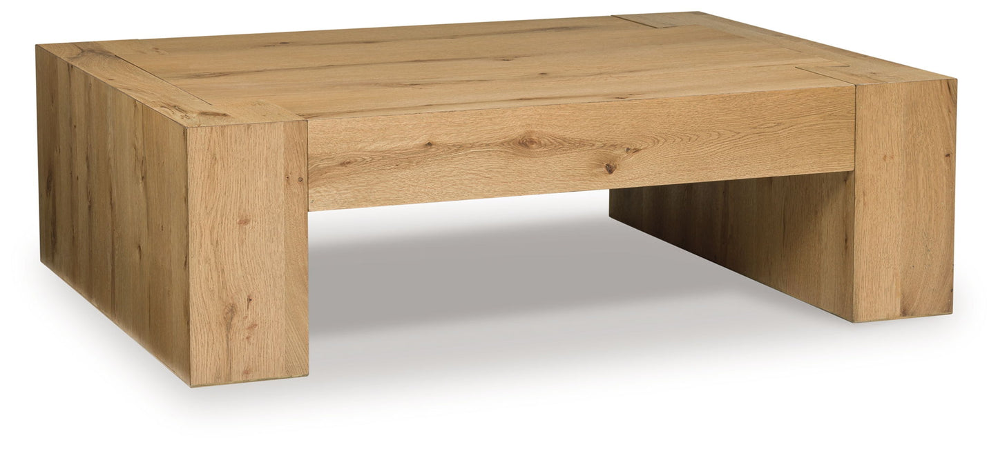 Bracken - Rectangular Cocktail Table - Light Brown