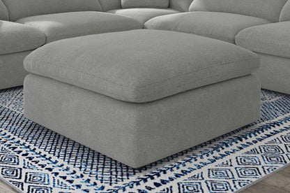 Raleigh - Boucle Upholstered Ottoman - Gray