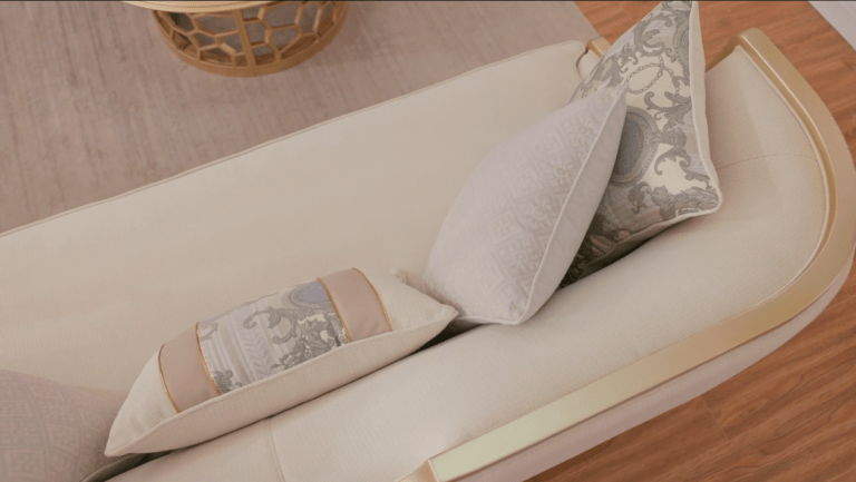 HD-6127 - Sofa - Beige / Gold