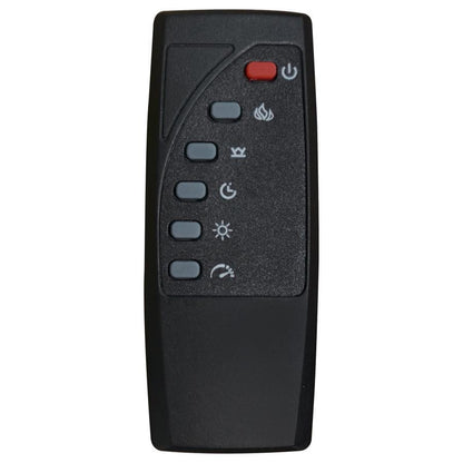 Deiter - 79" TV Stand Fireplace Media Console - Black