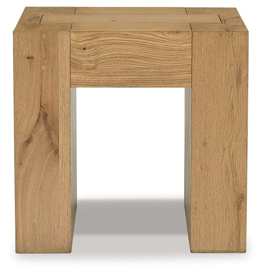 Bracken - Square End Table - Light Brown