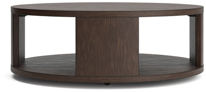 Neo - Round Cocktail Table - Rich Brown